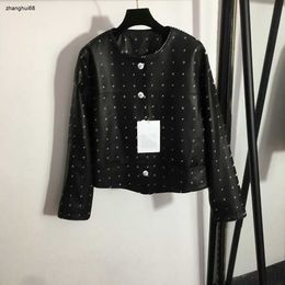 Brand new ladies overcoat fashion long sleeved geometric print girl s jackets size S-XXL single-breasted round neck women s Noc07