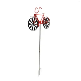 Garden Decorations Bike Wind Spinners Vintage Spinner Decorative Red Dynamic Iron Exquisite Appearance Rotatable For