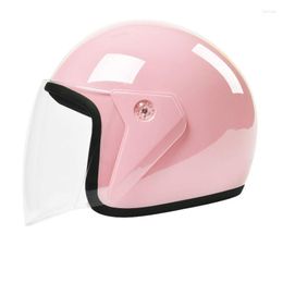 Motorcycle Helmets Electric Vehicle Helmet 4 Seasons Universal Riding Half Summer Winter 3/4 55-60CM Case De Moto