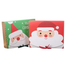 Christmas wraps Paper Gift Box Cartoon Santa Claus Gift Packaging Boxes Christmas Party Favor Box Bag Kid Candy Box Xmas Party Supplies