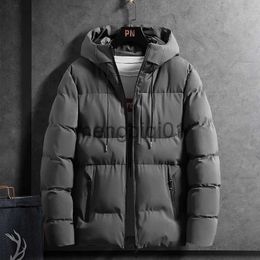 Men's Down Parkas Fashion Parkas Male Thick Winter Overcoat Men's Casual Jacket Hat Warm Long Windbreaker 2023 Classic Windproof Business Hombre J231107