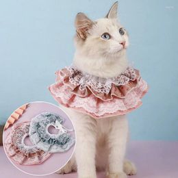 Cat Collars 1PC Dog Collar Pet Scarf Lace Bibs Multi-layer Floral Fashion Accessories Lovely