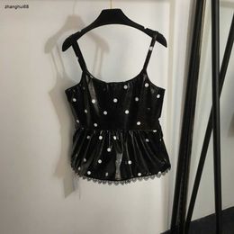 Brand new women's T-shirt fashion polka-dot printing irl short sleeve S-XXL high quality button decorative vest Nov07