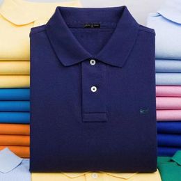 Men's Polos Good Quality Cotton Polo Shirt Solid Colour Mens Short Sleeve Casual Hommes Summer Fit Lapel Male T-shirt Tops Tee