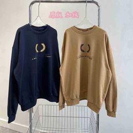 Top Quality Balencaigass Thickened Designer Hoodie Plush Spike Print Simple Couple Sweater Round Neck Loose Off Shoulder Long Sleeve Original High Quality Qing