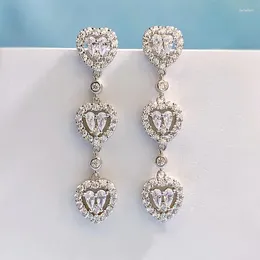 Stud Earrings Fashionable And Beautiful Long For Women Fashion Geometric Diamond Eardrops Jewellery