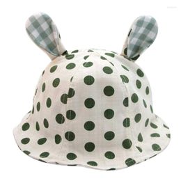 Hats 3 Colours Baby Hat Cotton Cute Animal Polka Dot With Long Ears Funny Soft Visor Born Pography Props Gift For Kids