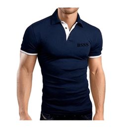 Men's Polos Correct Style Man Designers Clothes Men's Tees Polos Shirt Fashion Brands BOS Summer Business Casual Sports T-Shirt Running Outdoor Short Sleeve