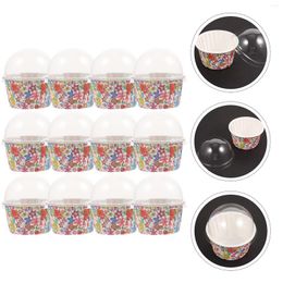 Baking Tools 100 Pcs Muffin Cups Cupcake Containers Portable Liners Cake Lids Cup Lid Mould