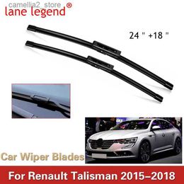 Windshield Wipers Car Wiper Blade For Renault Talisman 24"+18" 2015-2018 Auto Windscreen Windshield Wipers Blades Window Wash Fit U Hook Arms Q231107