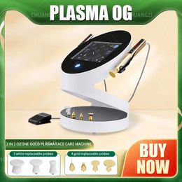 Home Beauty Instrument RF 2 in 1 Ozone Gold Plasma Lift Therapy Facial Best Beauty Salon Use Plasma RF Freckles Skin Rejuvenation Plasma Pen Needle