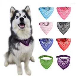 Dog Collars Cute Adjustable Small Puppy Pet Slobber Towel Pu Leather Triangle Scarf Kitten Dogs Accessories D