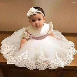 Girl Dresses Toddler Sequins Bow Baby Girls Dress Born Baptism 1st Birthday Kids Princess For Wedding Bridesmaid Evening Gown