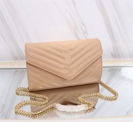 Fashion Handbags Shoulder Luxurys Designer Bags metal chain gold silver women Handbag Genuine Leather bag Flip cover diagonal Messenger Handbag Purse