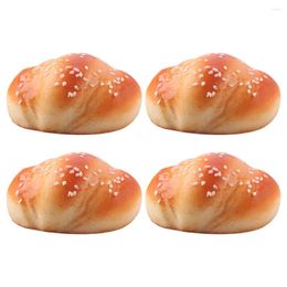 Party Decoration 4 Pcs Croissant Simulated Bread Fake Ornament Dumpling Simulation Realistic Food Baby