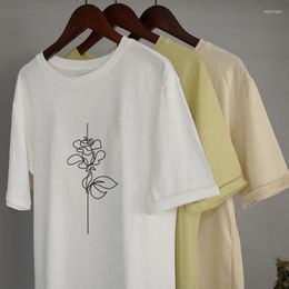 Women's T Shirts 2023 Summer Character T-shirts Fashion Girls Tops Short Sleeve Printing Women Clothes Cotton