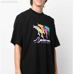 Men's T-Shirts Vetements New Spring And Summer Cartoon Dolphin Printed Cotton Round Neck Oversize High-Quality Men And Women T-Shirts