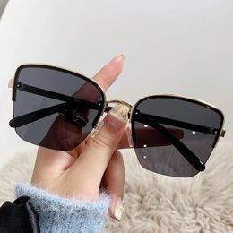 Sunglasses Cat Eye Half Frame Gradient For Women Men Classic Trend Driving UV400 Sun Glasses Fashion Vintage Design Eyewear 2023