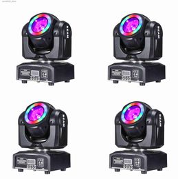 Moving Head Lights 4Pcs 60W LED Beam Mini Moving Head 65W with SMD5050 RGB 3in1 Super Bright DJ Dmx Control Q231107