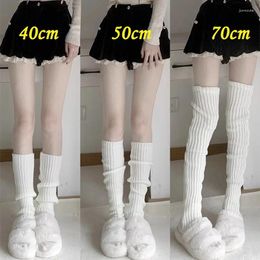 Women Socks 40/50/70cm Knitted Long Leg Warmer Thickened Wool Cover Winter JK Lolita Y2K Fashion Clothes Accessories