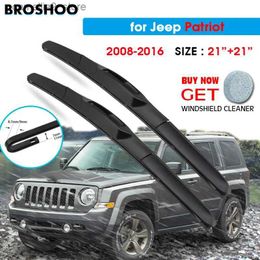 Windshield Wipers Car Wiper Blade For Jeep Patriot 21"+21" 2008-2016 Auto Windscreen Windshield Wipers Window Wash Fit U Hook Arms Q231107
