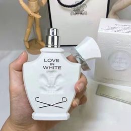 Woman Perfume Fragrance Love in White Spray 75ml 2.5FL.OZ EDP Eau De Parfum Spray Long Lasting Scents Designer Brand Clone Charming Lady Fragrance Drop Ship with Box