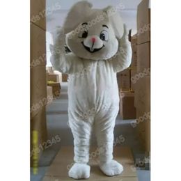 Christmas White Rabbit Mascot Costumes Halloween Fancy Party Dress Cartoon Character Carnival Xmas Advertising Birthday Party Costume Outfit For Men Women