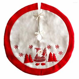 Christmas Decorations Embroidered High Quality Tree Skirt Santa Claus Red White For Patry Home El Top Grade Decor