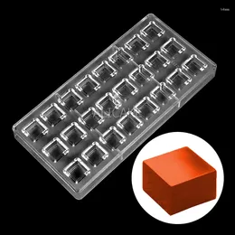 Baking Tools 3D Chocolate Candy Molds Square Fondant Forms Polycarbonate Professional Tray Mold Cake Pastry Confectionery