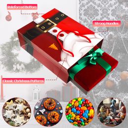 Christmas Decorations Gift Bags With Assorted Prints Kraft Goody Handles Paper For Wrap Xmas Holiday Santa Style 8.9 X 6.9 3 Inch Drop Otuv9