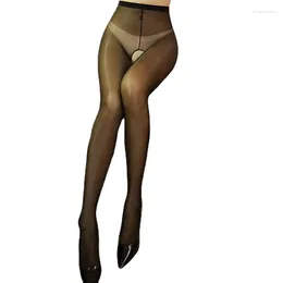 Women Socks Women's Sexy Pantyhose Open Crotch Perspective Body Stocking Summer Mesh Funny Solid Color Hosiery One Piece Tights