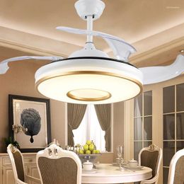 Fan Lamp Invisible Living Room Led Ceiling Simple Dining Atmosphere Modern Bedroom With Electric