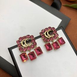 Designer Earring Letter Double G Logo Brand Stud Earing Luxury Women Fashion Hoop Jewellery Metal GGity Crystal Pearl Earring cjeweler Women's Gift 786