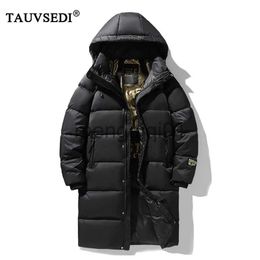 Men's Down Parkas Winter Men Casual Windproof Hooded Thick Long Parkas Mens Puffer Black Gold Vintage Classic Bomber Jackets Male Overcoat Outdoor J231107