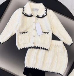 2023Classic New Girls' Fashion Designer Sweater Set Cardigan Short Skirt Korean Version Cute and Foreign Style