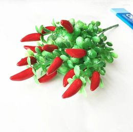 Decorative Flowers 10pcs Artificial Pepper Branch Plant Wall For Flower Arrangement Props Wedding Bouquet Home Bar El Decoration