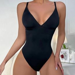 Women's Shapers Sexy Summer V-Neck Shapewear Sling Push Up Chest Body Shaper Slimming Ladies' Elegant Bodysuit