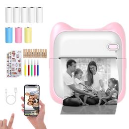 Mini Pocket Photo Printer Portable Thermal Printing Machine 203dpi Wireless BT Connexion for Picture Lable DIY Handcraft List