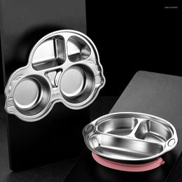 Plates Children's Plate Dish 304 Stainless Steel Full Table Service Tableware Dinner Set Kitchen Dining Bar Home Garden