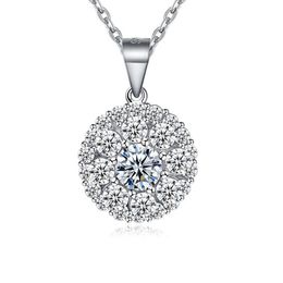 New arrival 925 sterling silver Rotating pendant necklace with white zircon fine Jewellery making for women gifts PTEN0032036