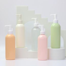 Storage Bottles 250ML Pet Plastic Round Bottle Hand Sanitizer Press Facial Cleanser Shampoo Shower Gel Sub-Bottling