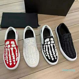 2023 black and white red personality bones cloth sail style flat-bottomed walking sneakers 39-45