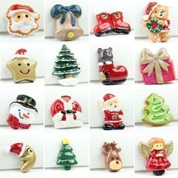 Christmas Decorations 1PC Resin Santa Claus Reindeer Miniature Art Supply Decoration Charm Crafts Ornaments Home Xmas Decor 3