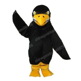 Performance Black Eagle Mascot Costume Top Quality Christmas Halloween Fancy Party Dress Cartoon Character Outfit Suit Carnival Unisex Outfit