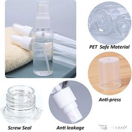 Classic 60ml 2OZ Extra Fine Mist Mini Spray Bottles with Atomizer Pumps for Essential Oils Travel Perfume Portable Makeup PP/PET Plastic Bottle