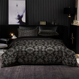 Bedding sets Luxury Printing Duvet Cover Nordic Style 240x220 Super King Size Set With Pillowcase 220x260 Quilt Bed Sheet 230406