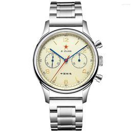 Wristwatches SEAKOSS Men 40mm Seagull 1963 Chronograph Watch ST1901 Movement Vintage Stainless Steel Mechanical Wrist Watches