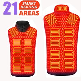 Men's Vests Women Flexible Thermal Winter Warm Vest Men Heating Vest Autumn and Winter Cotton Vest USB Infrared Electric Heating Suit 231107