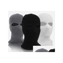 Party Masks New Army Tactical Winter Warm Ski Cycling 3 Hole Clava Hood Cap Fl Face Mask Women Men Keep In Drop Delivery Home Garden F Dhdqz