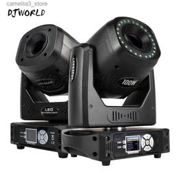 Moving Head Lights 100W Moving Head LED Light Beam Pattern/GOBO With 6 Prism Stage Lighting Nightclub Wedding Party Effect DMX Bar DJ Equipment Q231107